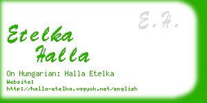 etelka halla business card